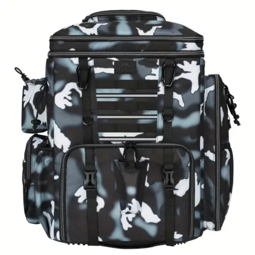 Sac à dos de pêche avec 4 boîtes de rangement et porte-cannes intégré