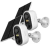 Caméra de sécurité extérieure sans fil solaire 3MP – vision nocturne couleur AI
