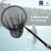 Filet de pêche télescopique en carbone – manche rétractable léger et robuste
