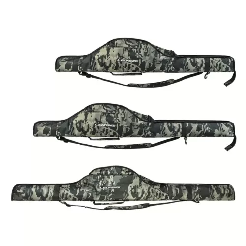 Fourreau de pêche camouflage pliable – protection canne et moulinet zippée