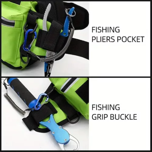 Sac de pêche à bandoulière multi-poches – rangement pratique pour leurres et accessoires