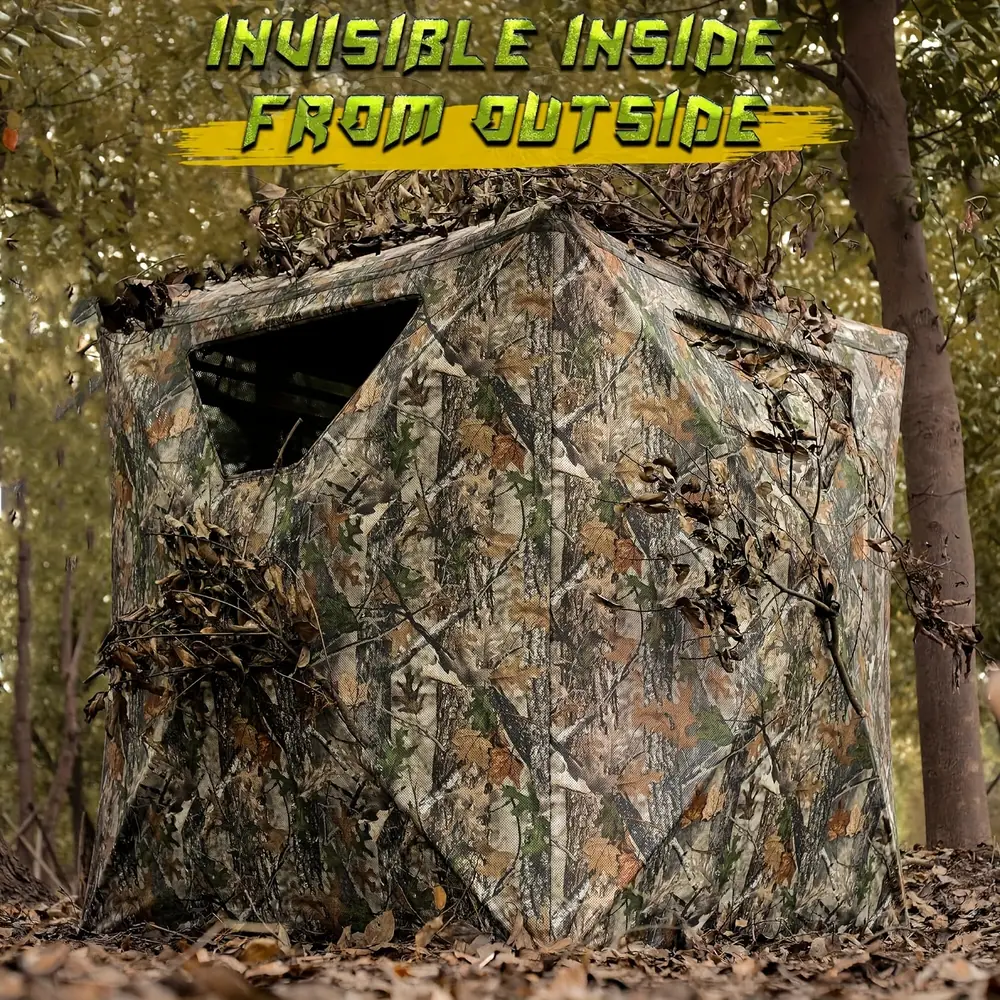 Tente d’affût portable 270° avec sac de transport – idéale chasse cerf et dindon