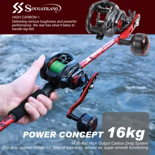 Moulinet casting 9+1 roulements inox anticorrosion – frein carbone 16 kg mer et eau salée