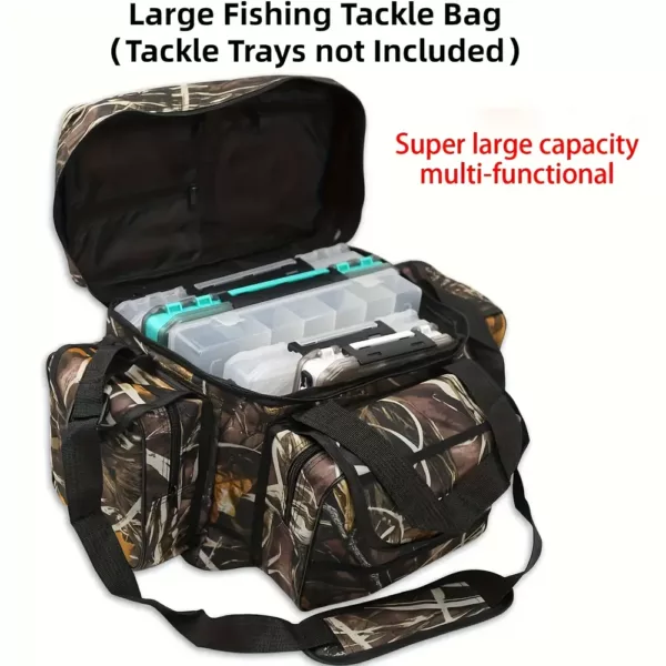 Sac de pêche pour homme grande capacité – motif camouflage et multiples poches