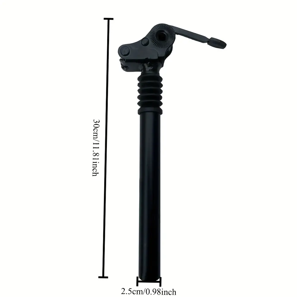 Tige de selle télescopique avec siège pivotant 360° et amortisseur intégré