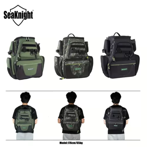 Sac à dos pêche grande capacité avec porte-cannes intégré et multiples rangements