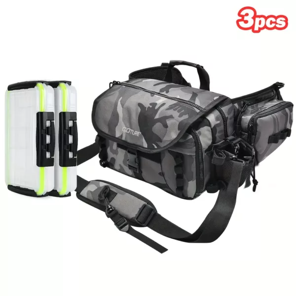 Sac de pêche multifonction avec bretelles – rangement matériel et accessoires