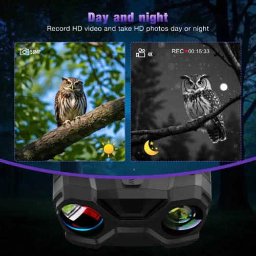 Jumelles vision nocturne infrarouge 4K avec écran LCD et enregistrement vidéo