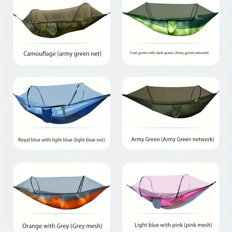 Hamac suspendu double avec moustiquaire – nylon respirant, charge 300 kg
