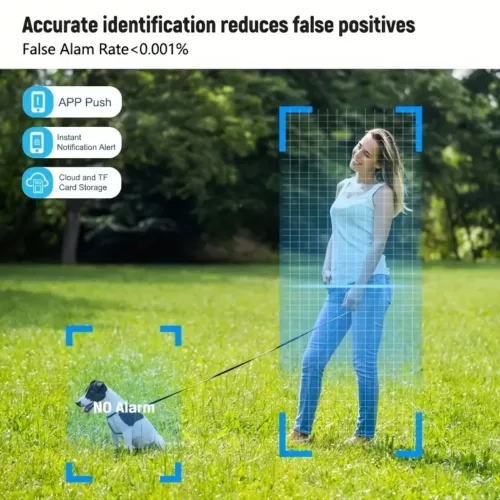 Caméra de surveillance solaire 1080p HD – vision nocturne et détection de mouvement