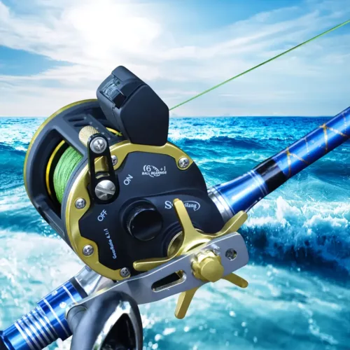 Moulinet de pêche spinning à frein avant – rapport 4.1:1 – usage eau douce et mer