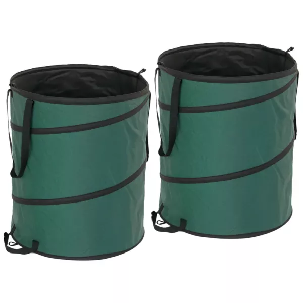 Sacs à déchets de jardin autoportants avec fermeture zippée – lot de 2 robustes et réutilisables