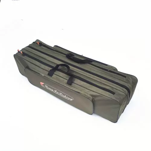 Sac fourreau de pêche militaire vintage avec fermeture éclair renforcée