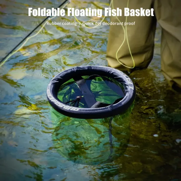 Panier de pêche flottant pour poissons – filet maillage nylon robuste
