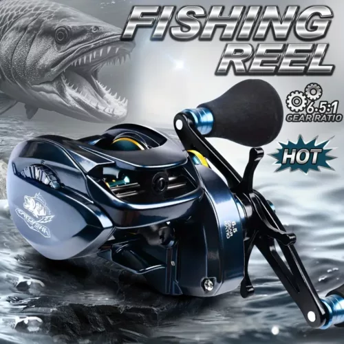 Moulinet de pêche magnétique 6+1BB avec bobine carbone – usage eau douce/salée