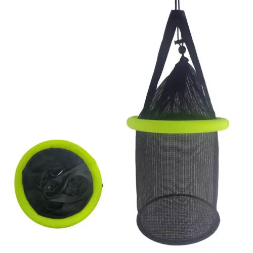 Panier de pêche flottant pliable en nylon – sac bourriche portable durable